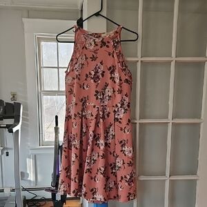 Rewind Pink Halter Sundress for Weddings